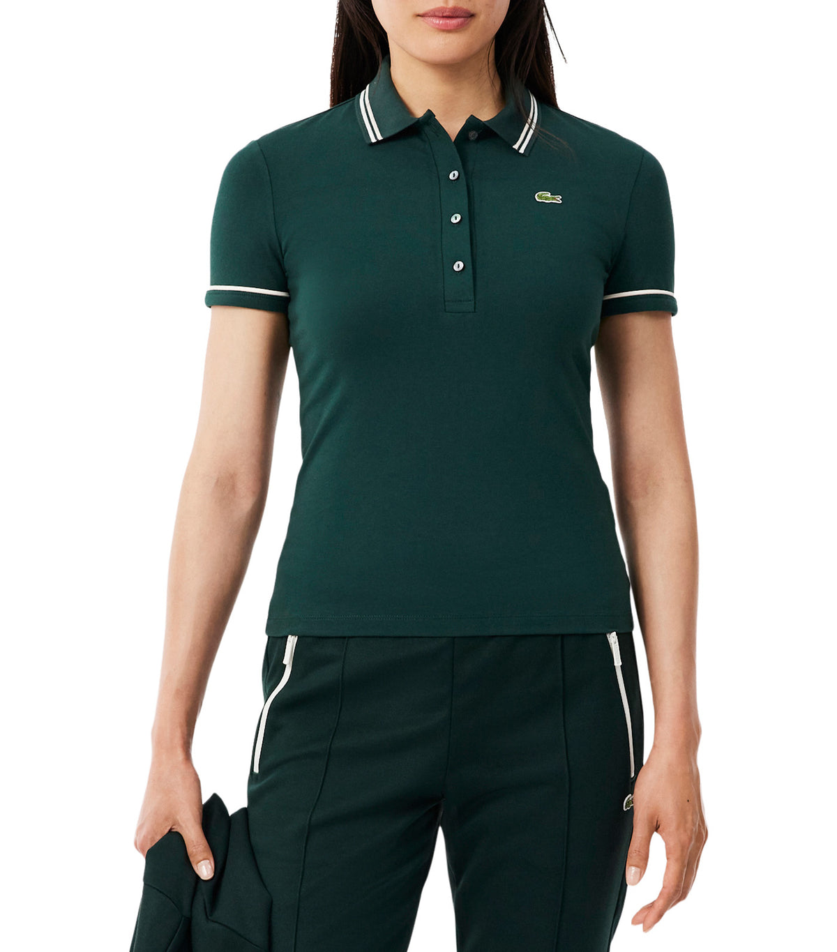 L.12.D Slim Fit Trim Detail Polo Shirt Sinople/Flour-Mansia