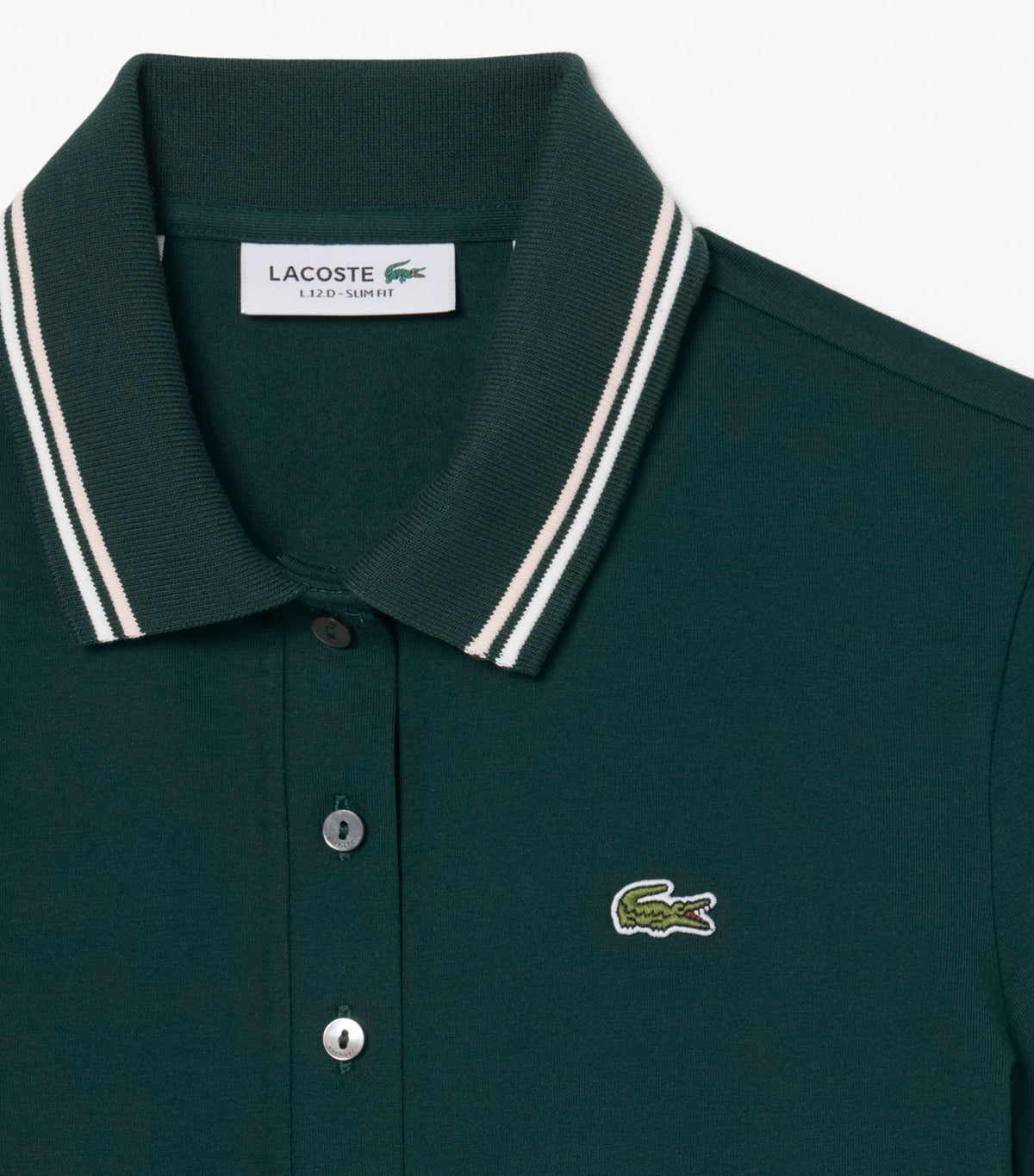 L.12.D Slim Fit Trim Detail Polo Shirt Sinople/Flour-Mansia