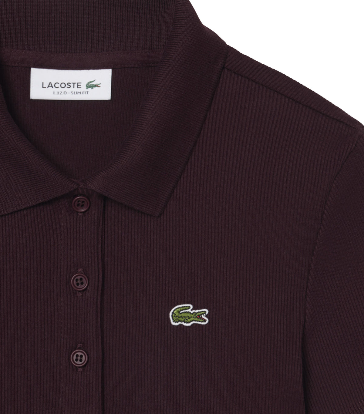 L.12.D Slim Fit Ribbed Cotton Polo Shirt Oxalis