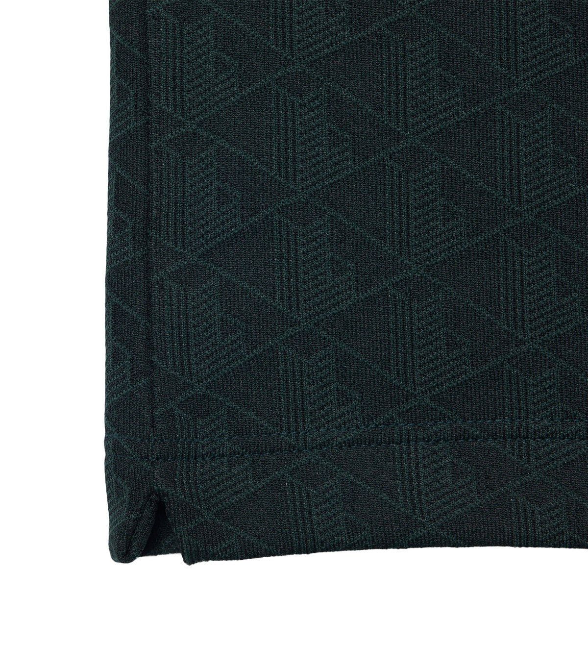 Classic Fit Contrast Collar Monogram Motif Polo Shirt Dark Green/Green