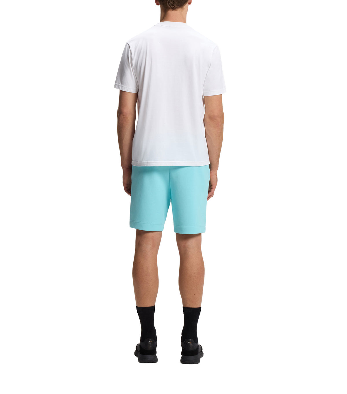 BOSS Stretch-Cotton T-Shirt with Jacquard Tape White