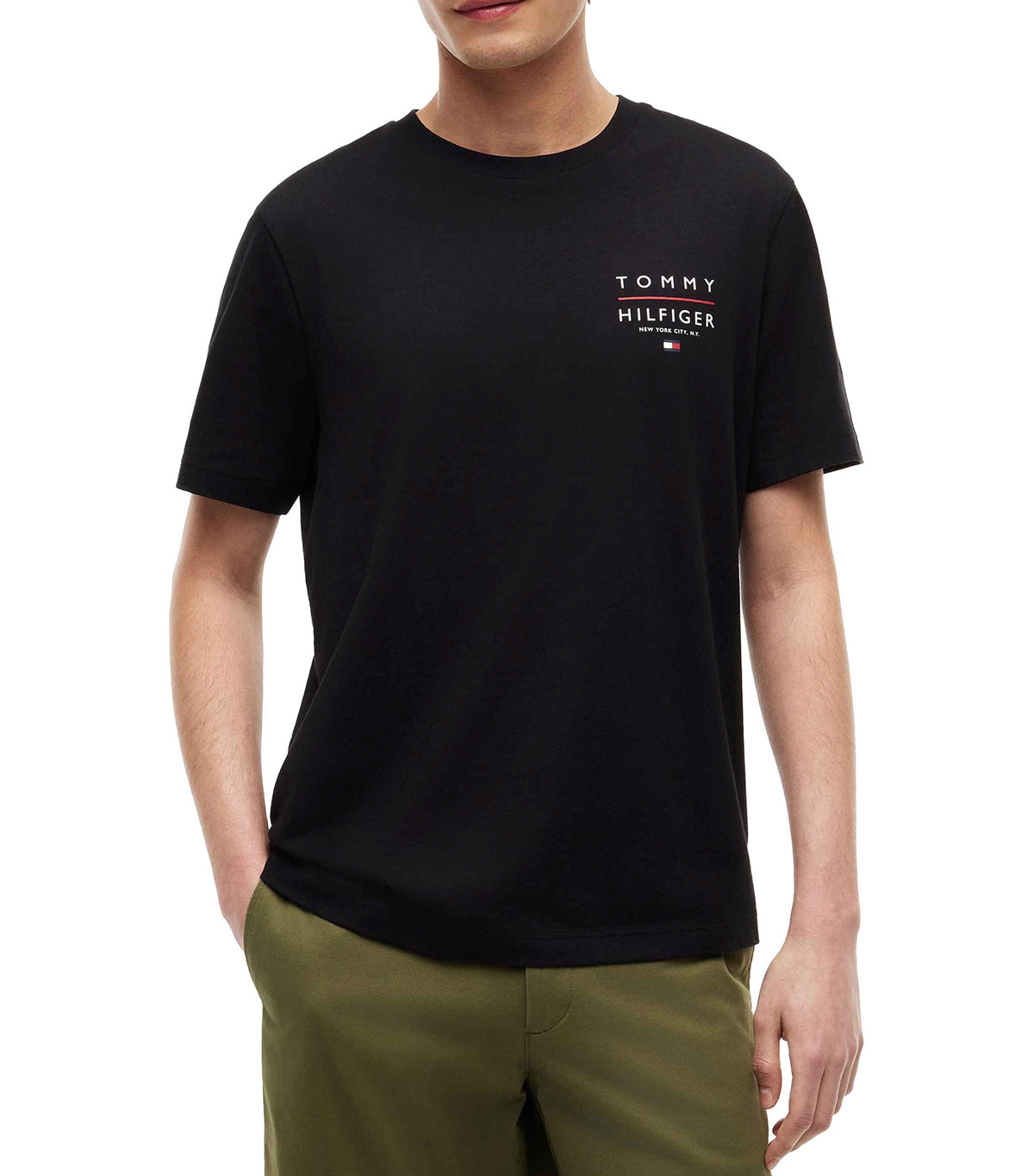 Men's Brand Love Left Chest RWB Tee Black