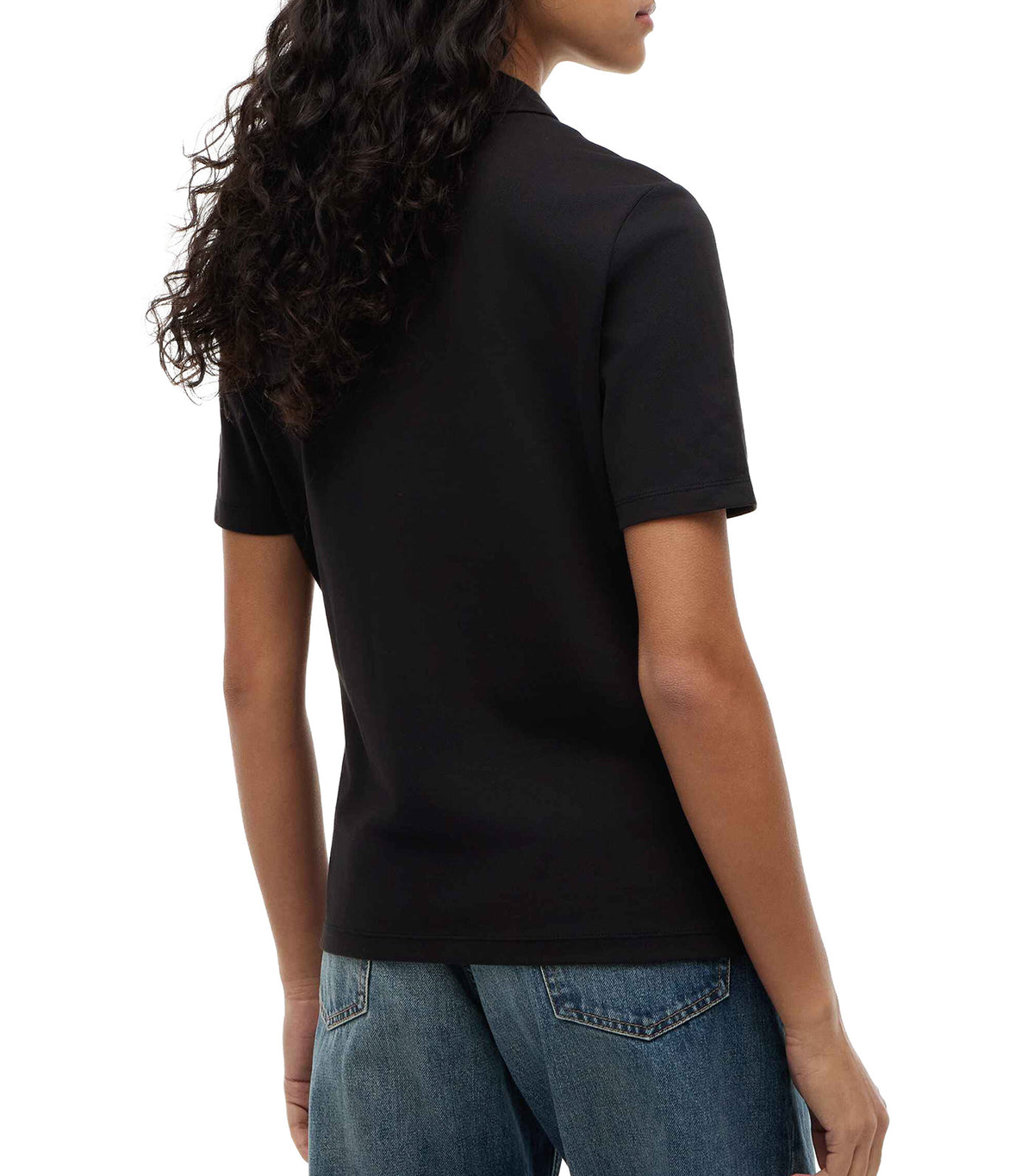 Women's 1985 Reg Pique S/S Polo Black