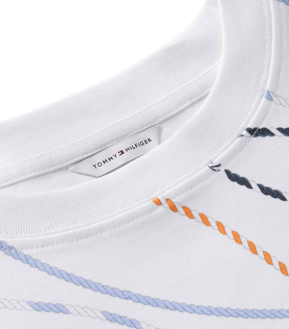 Women's Interlock Boxy Crew SS Neck Tee Multi Color Rope