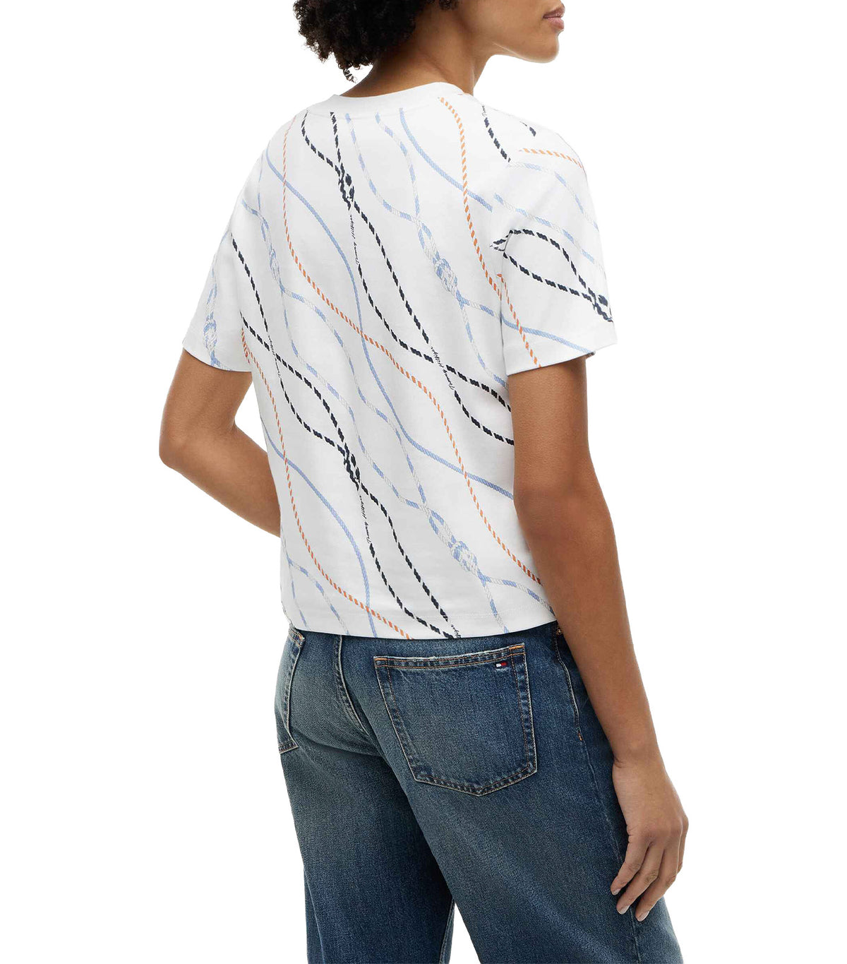 Women's Interlock Boxy Crew SS Neck Tee Multi Color Rope