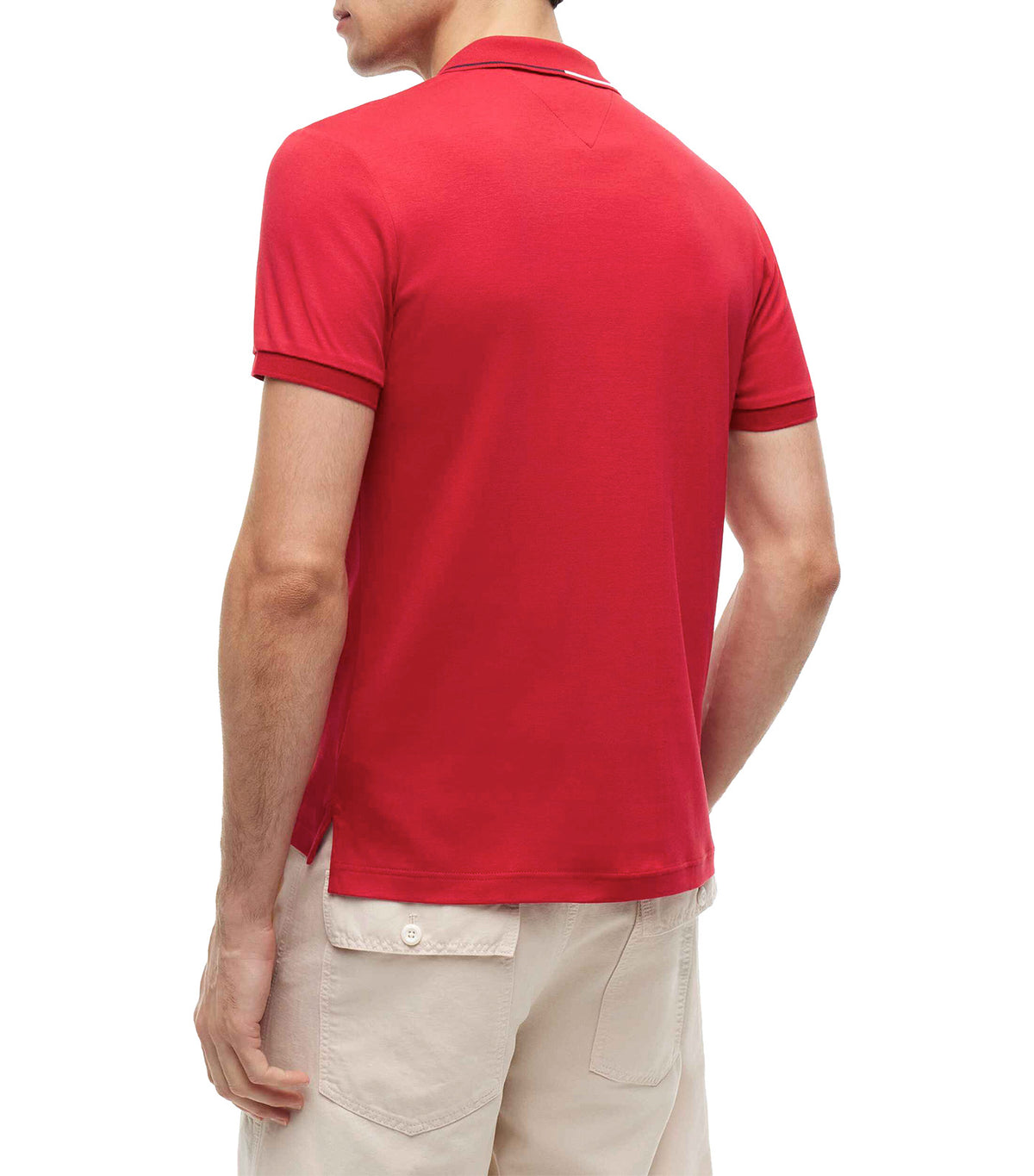 Men's Liquid Cotton Tipped Slim Polo Medium Red