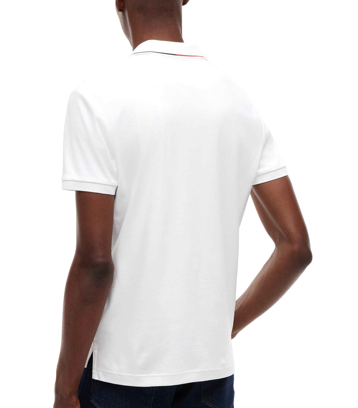 Men's Liquid Cotton Tipped Slim Polo White
