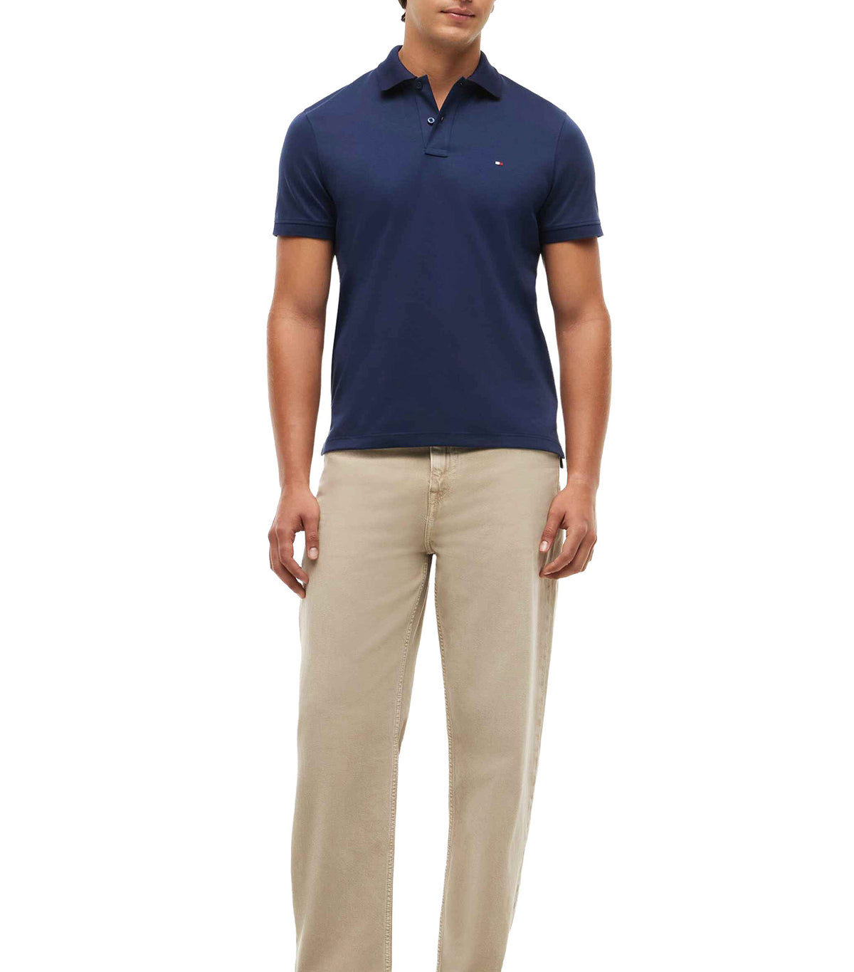 Men's Jacquard RWB Polo Carbon Navy