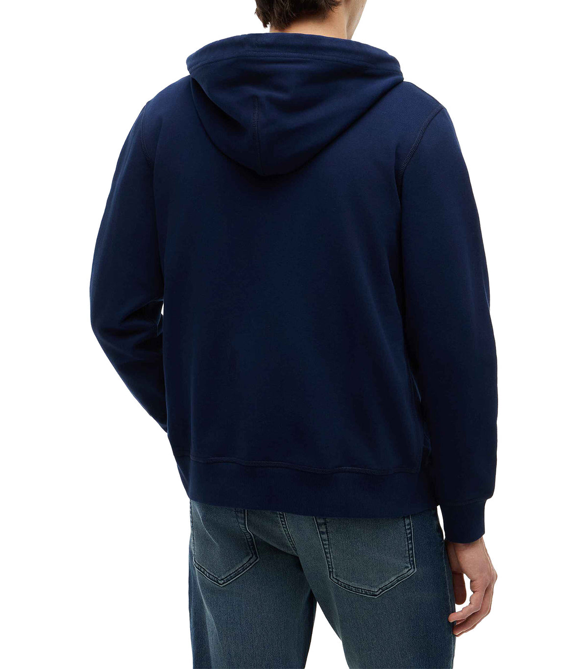 Men's RWB Box Flag Terry Zip-Thru Hoody Carbon Navy