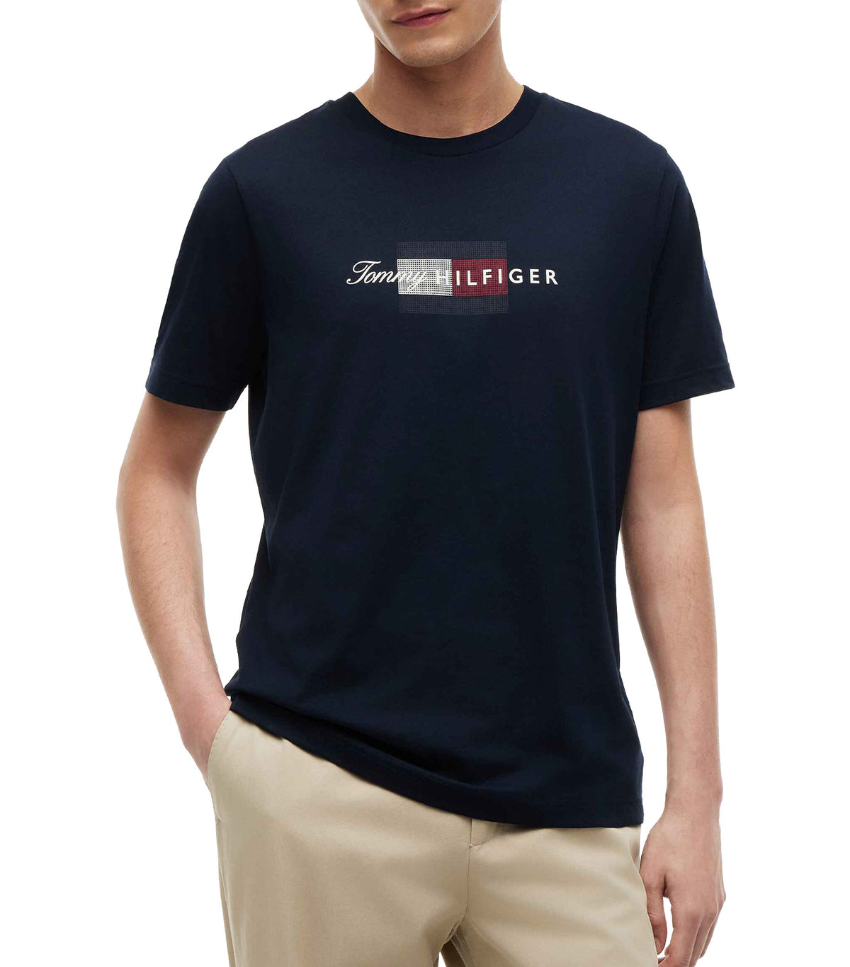 Men's Script Flag Regular Tee Desert Sky