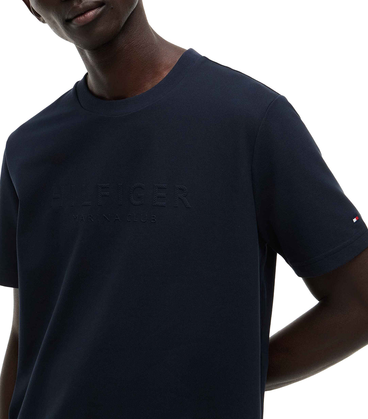 Men's Pique Interlock Embossed Tee Desert Sky