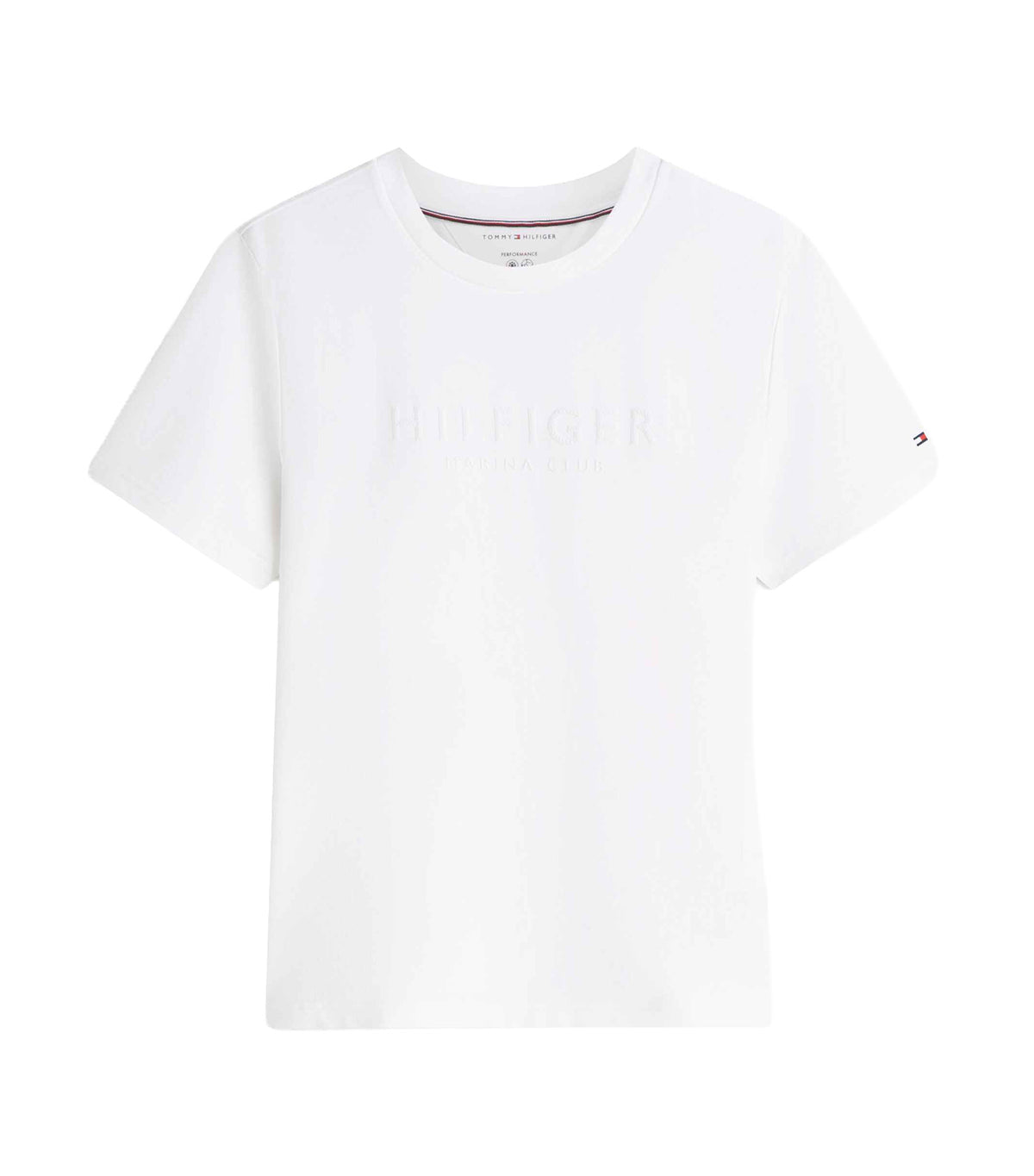 Men's Pique Interlock Embossed Tee White