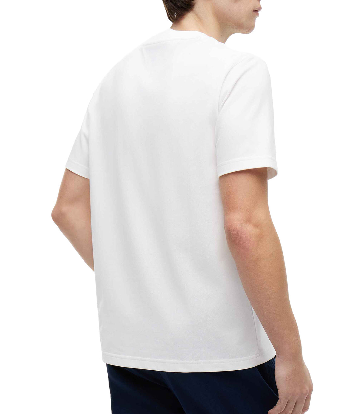 Men's Pique Interlock Embossed Tee White