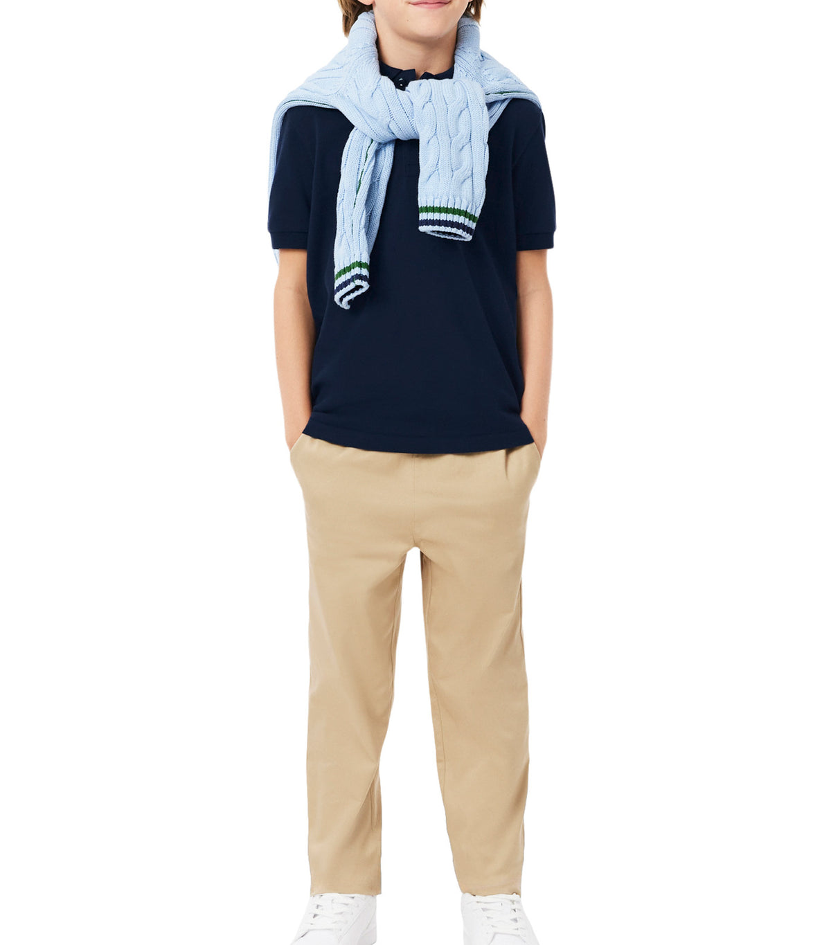 Petit Piqué Polo Shirt Navy Blue
