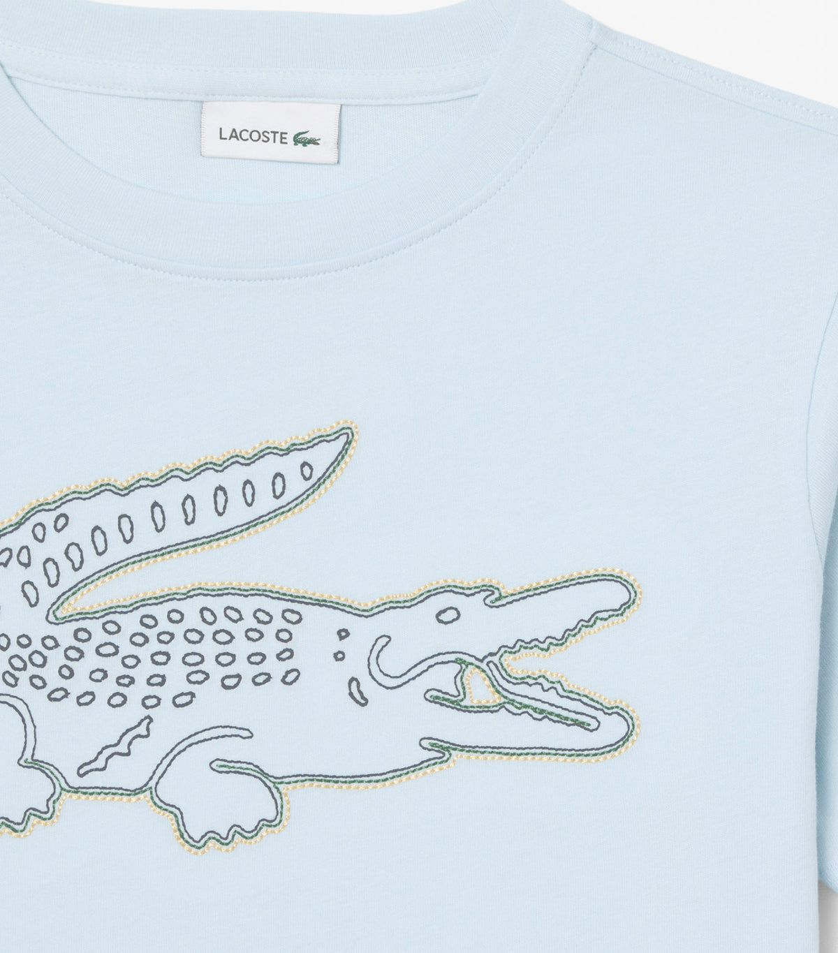 Crocodile Embroidery Cotton T-Shirt Rill