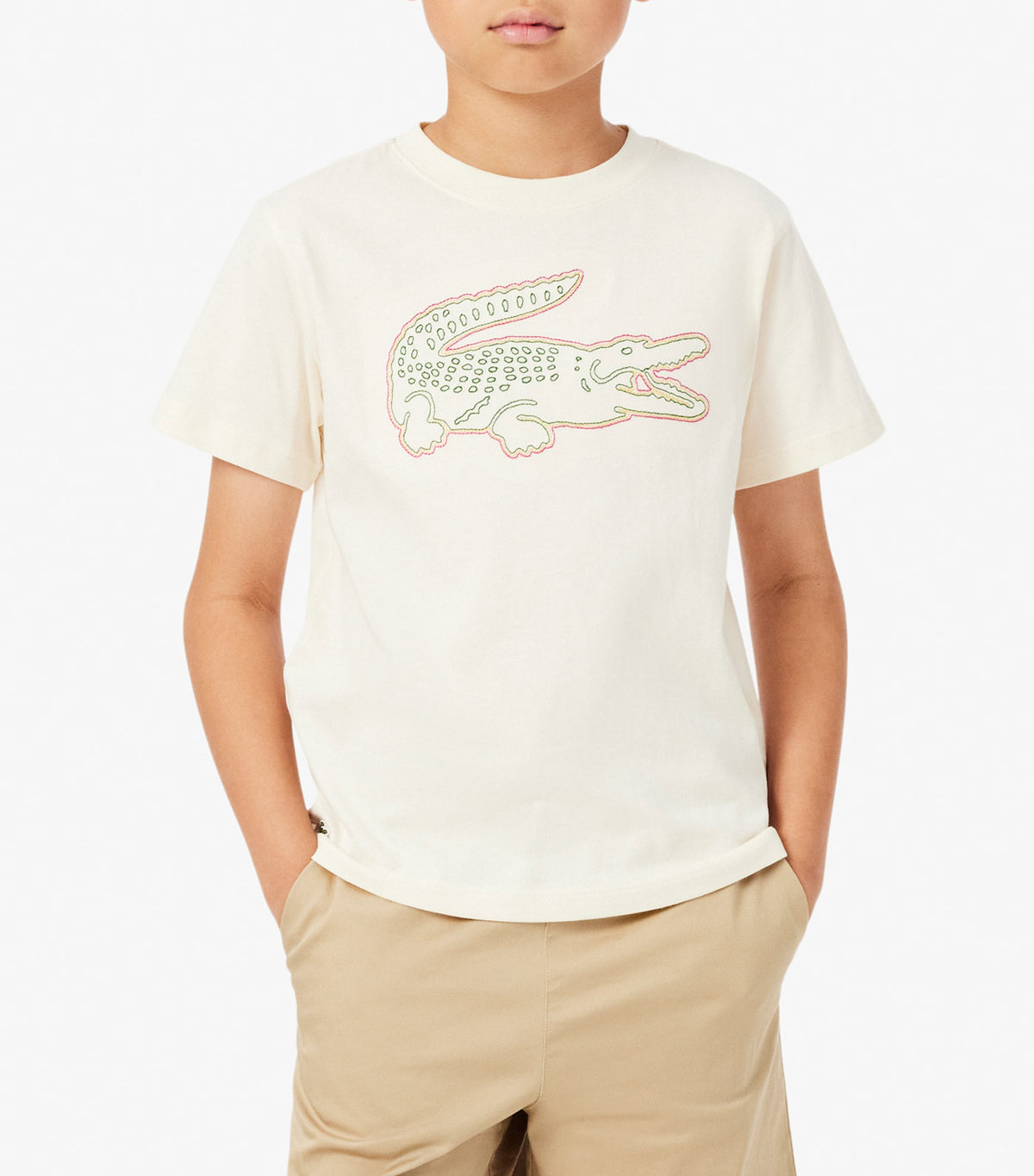 Crocodile Embroidery Cotton T-Shirt Lapland