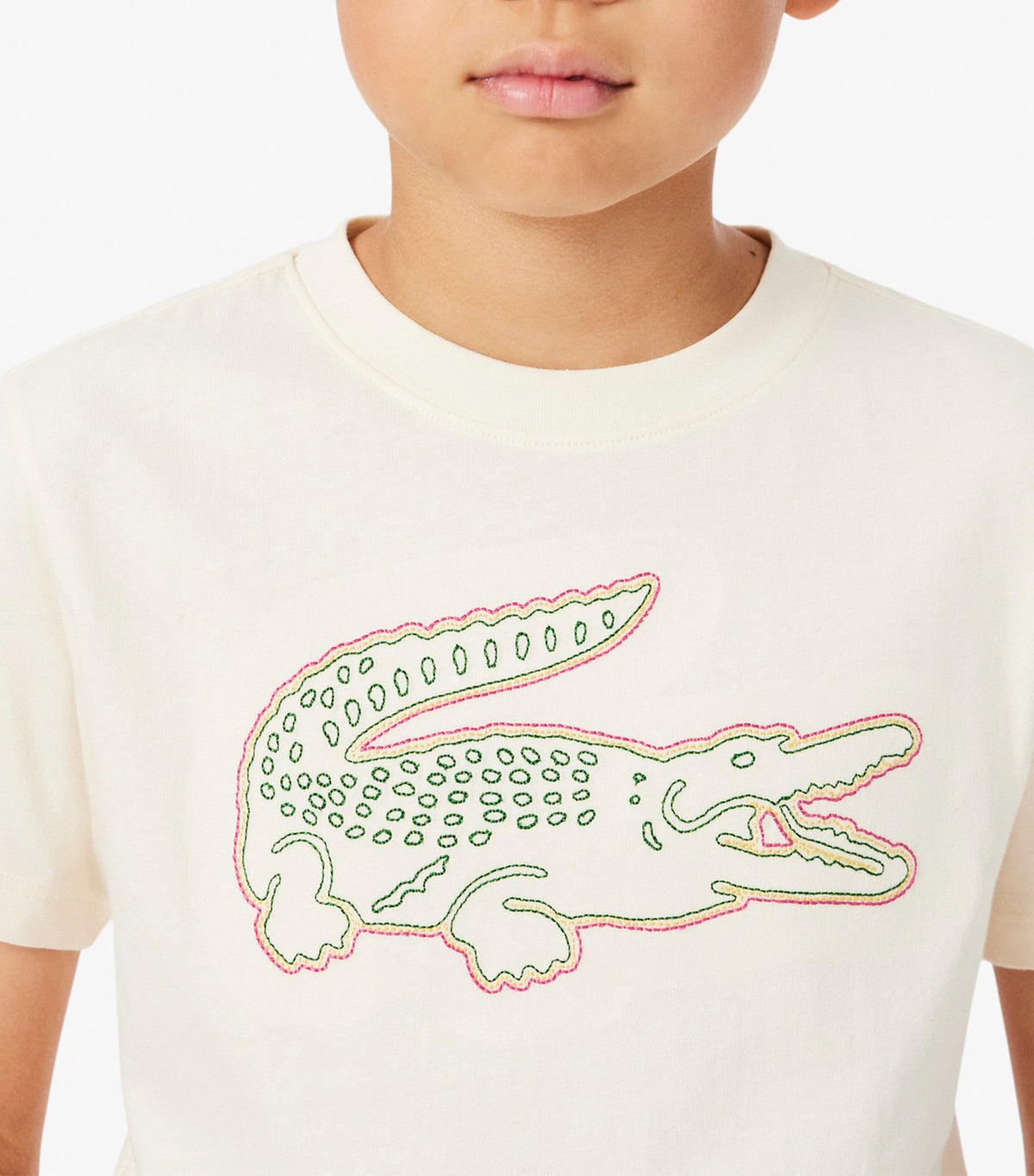Crocodile Embroidery Cotton T-Shirt Lapland