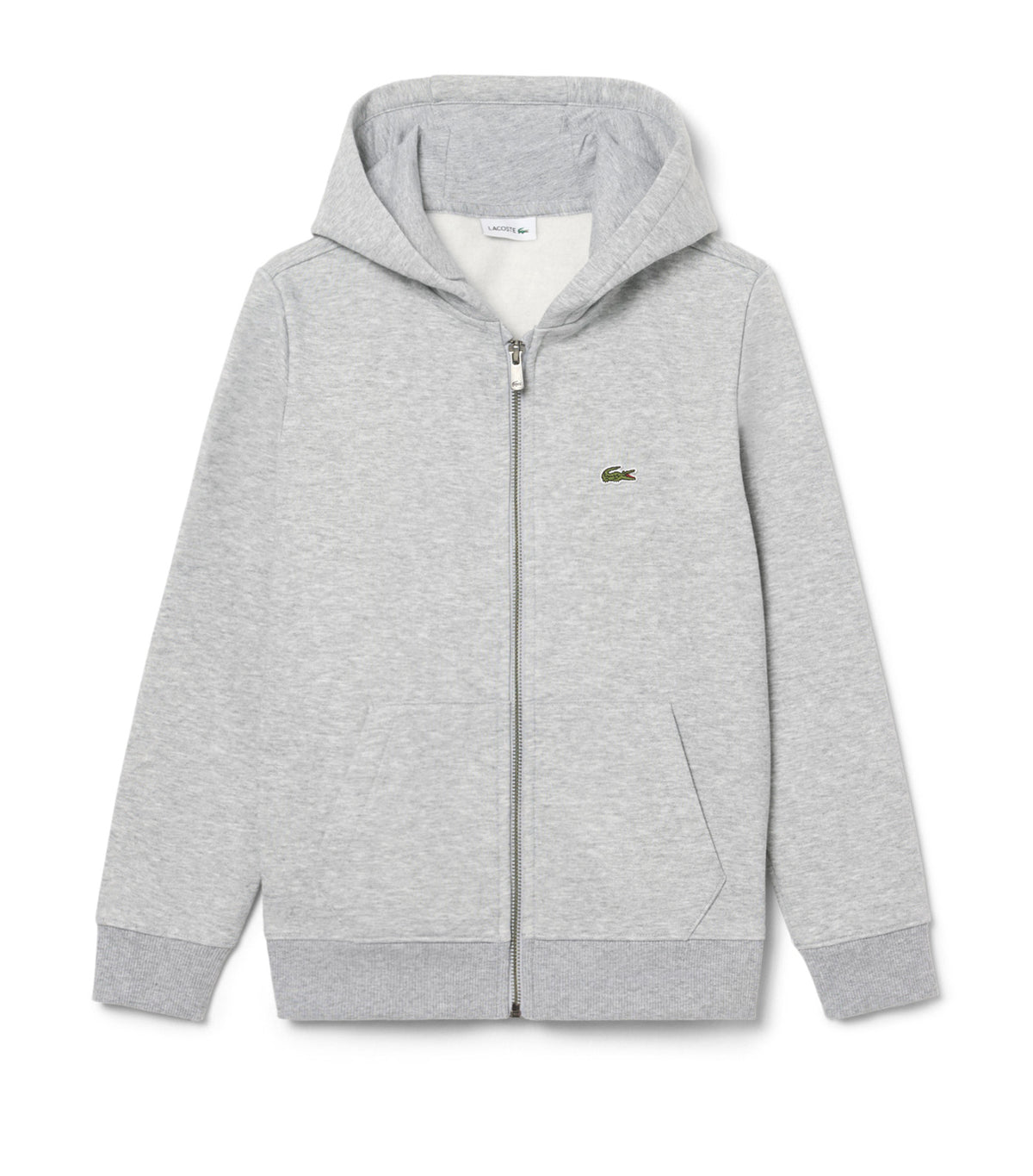 Unisex Brushed Fleece Zipped Sweatshirt Silver Chine