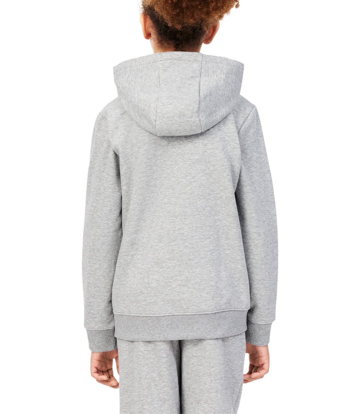 Unisex Brushed Fleece Zipped Sweatshirt Silver Chine