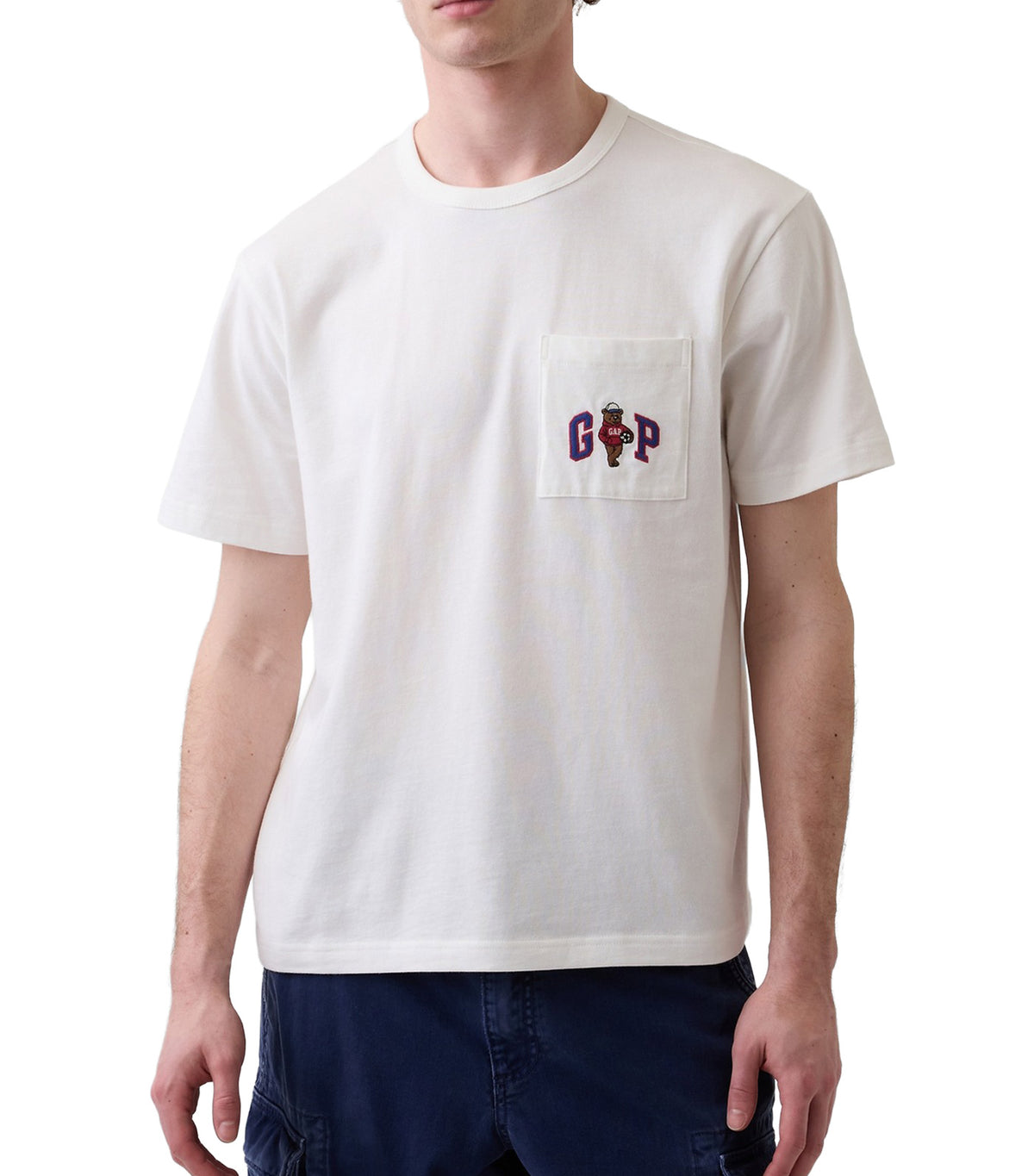 Relaxed Branan Bear Logo T-Shirt Off White