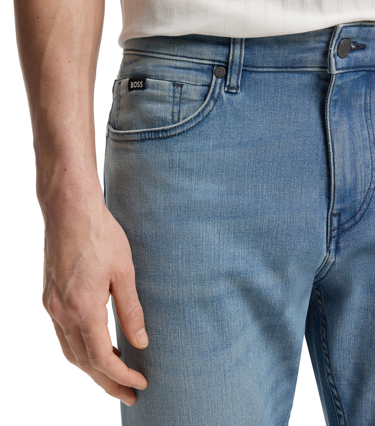 Delaware Slim-Fit Jeans in Performance-Stretch Denim Aqua