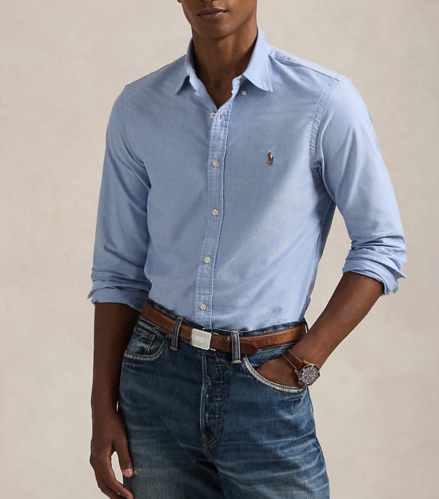 Men's Slim Fit Oxford Shirt Blue