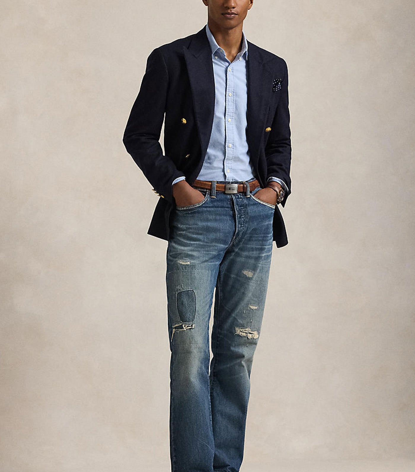 Men's Slim Fit Oxford Shirt Blue