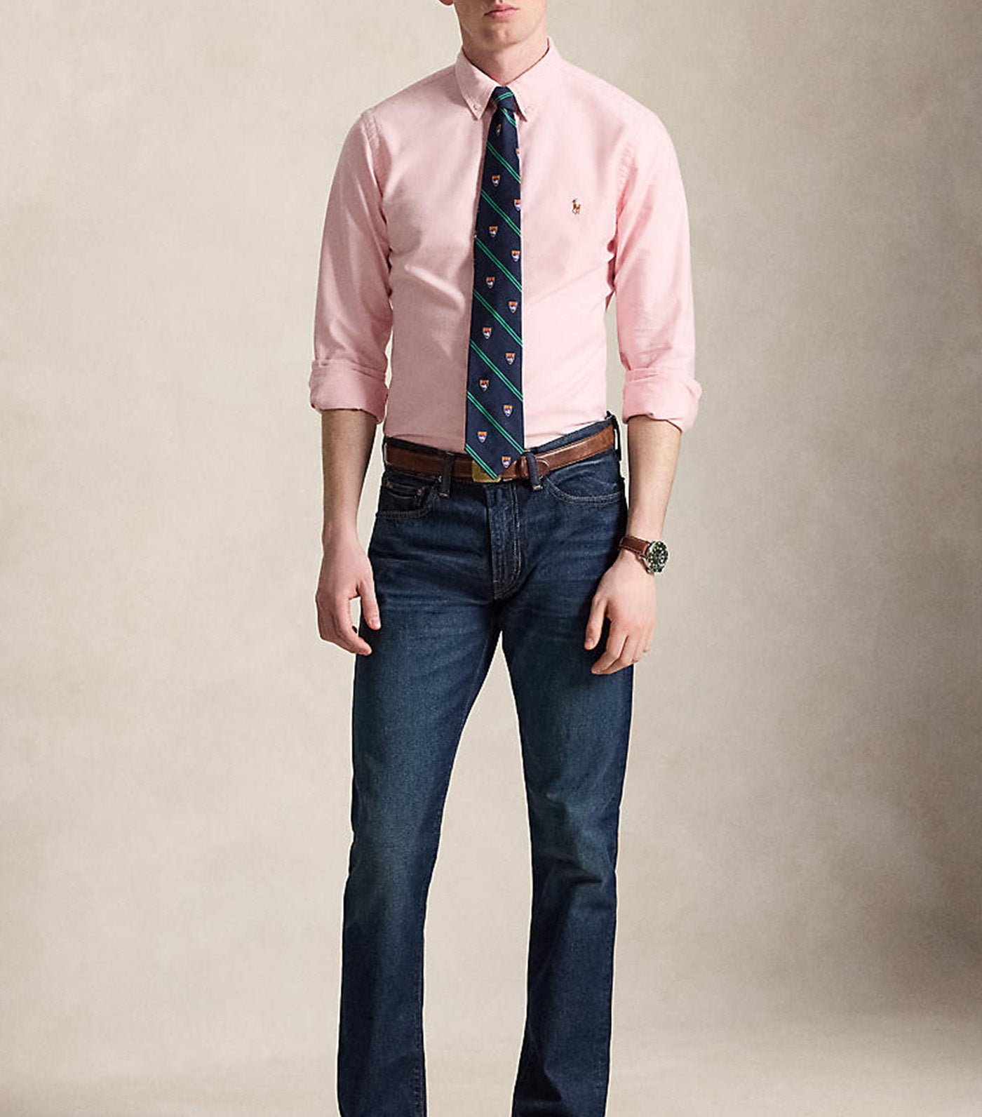 Men's Slim Fit Oxford Shirt Pink