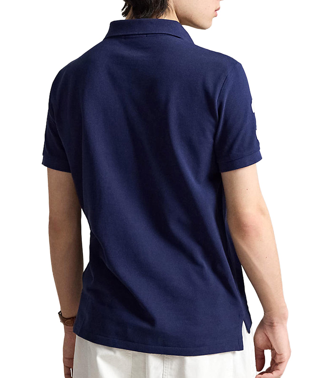 Men's Custom Slim Fit Big Pony Polo Shirt Navy