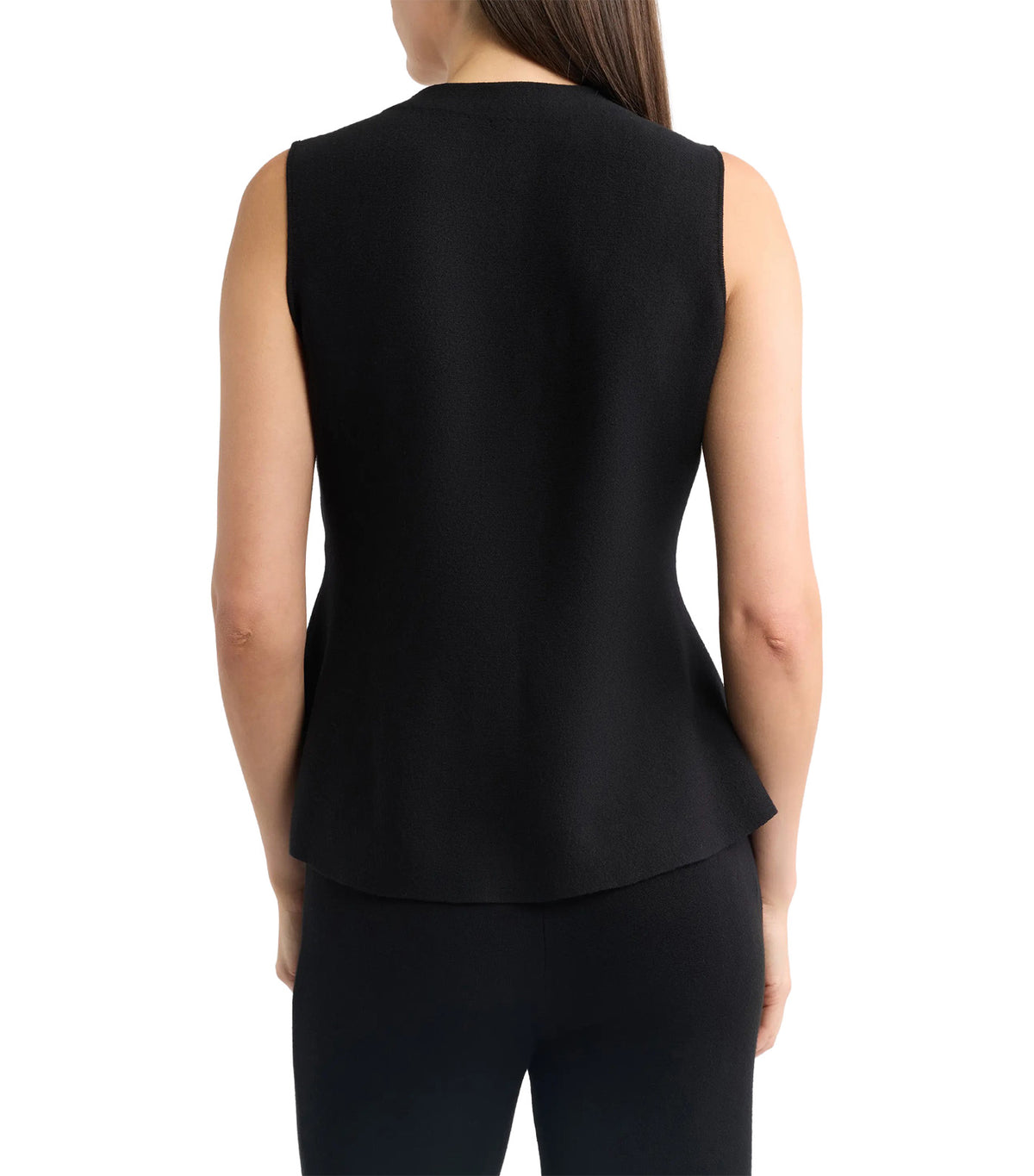 Peplum Vest Black