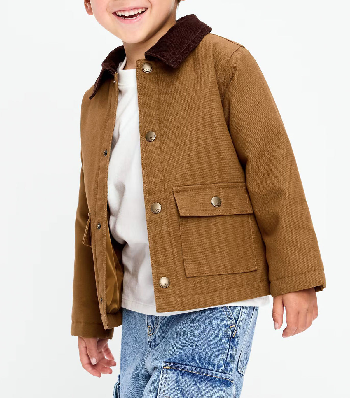 Canvas Barn Jacket for Toddler Boys Bourbon