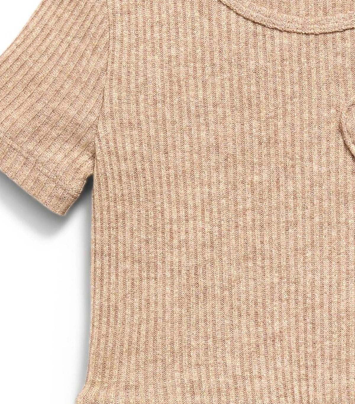 Short-Sleeve Ribbed Heart Pocket Dress For Toddler Girls Moonsand
