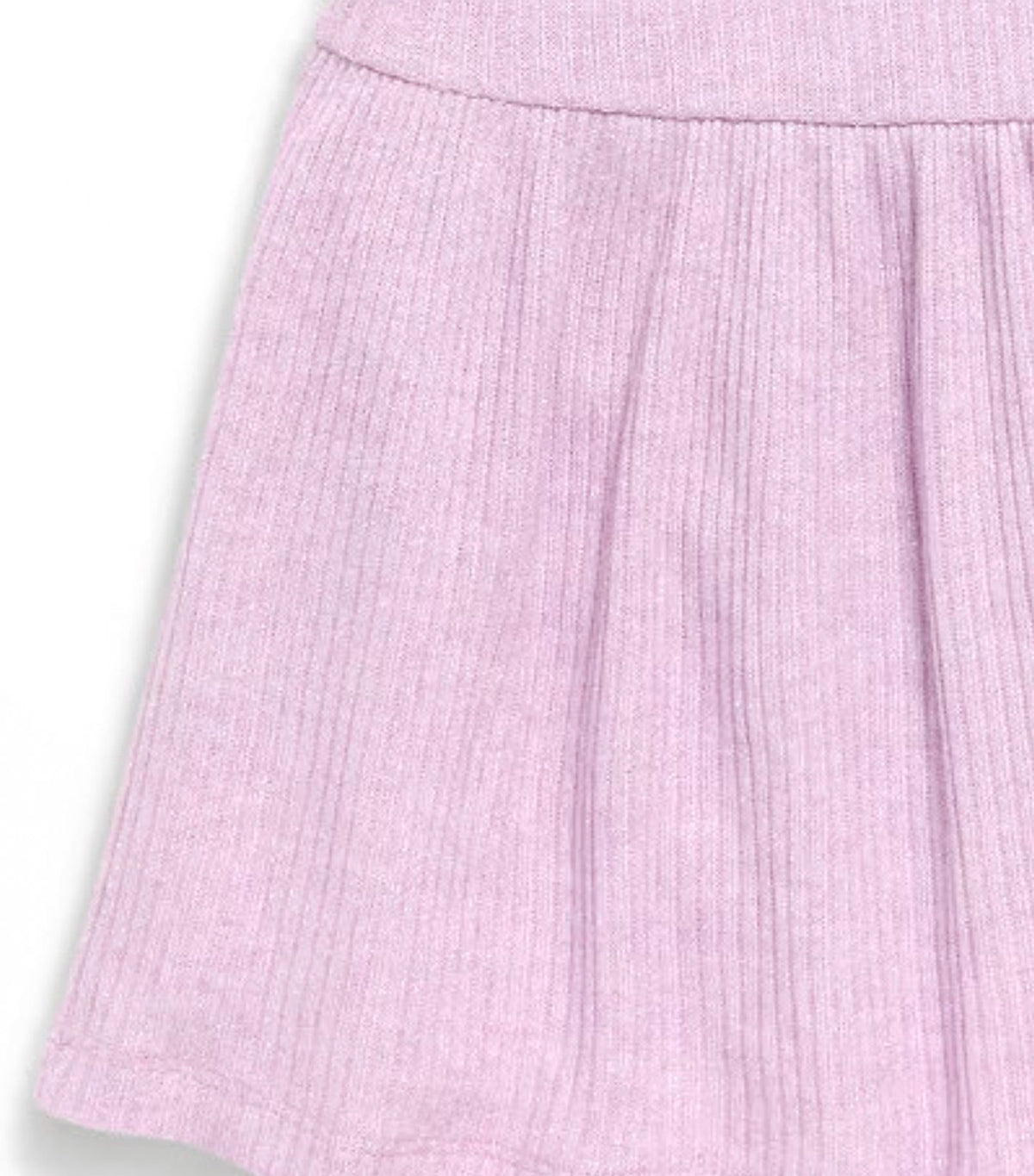 Short-Sleeve Ribbed Heart Pocket Dress for Toddler Girls Spring Wisteria