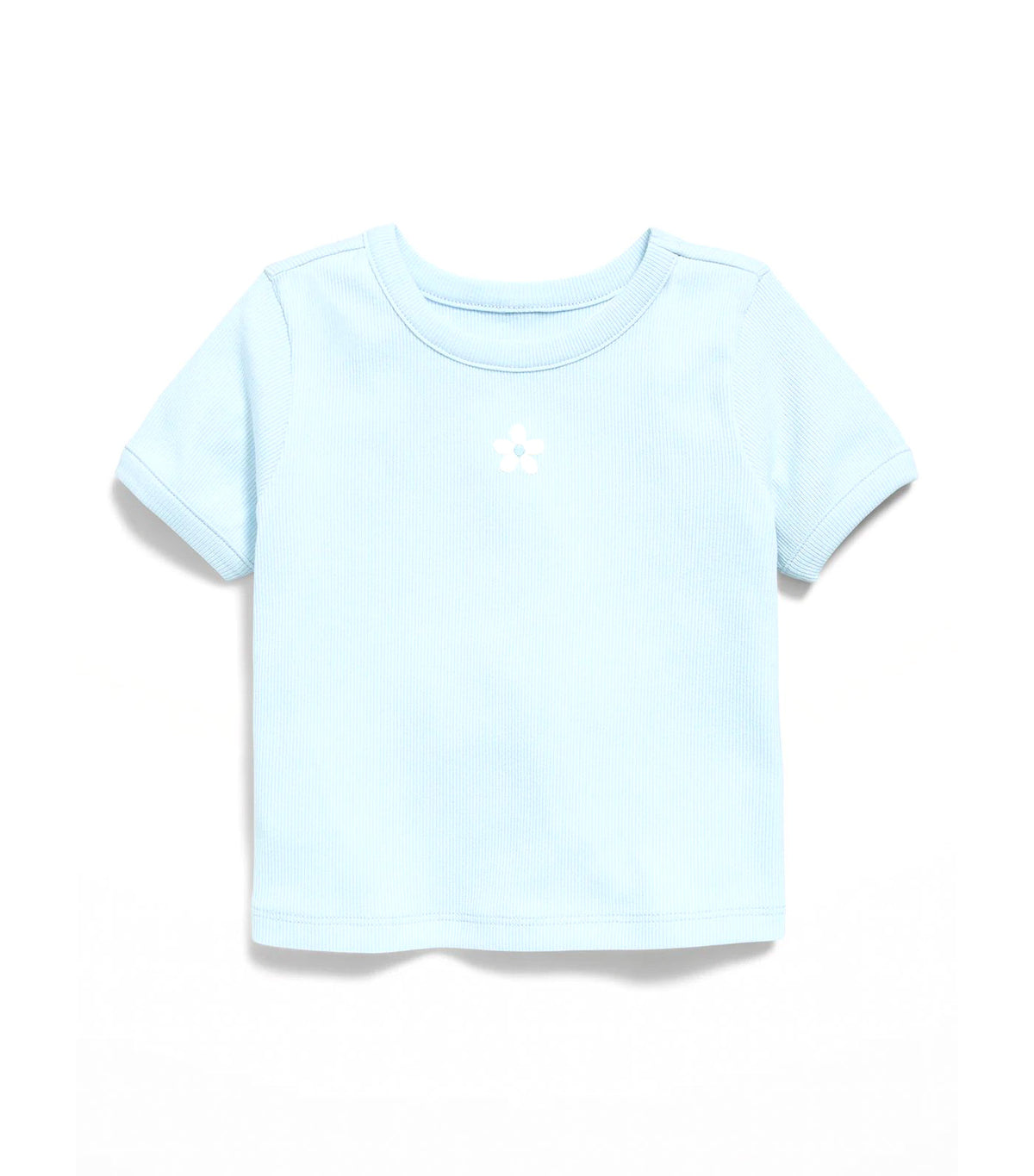 Short-Sleeve Ringer Graphic T-Shirt for Toddler Girls Blue Tranquility
