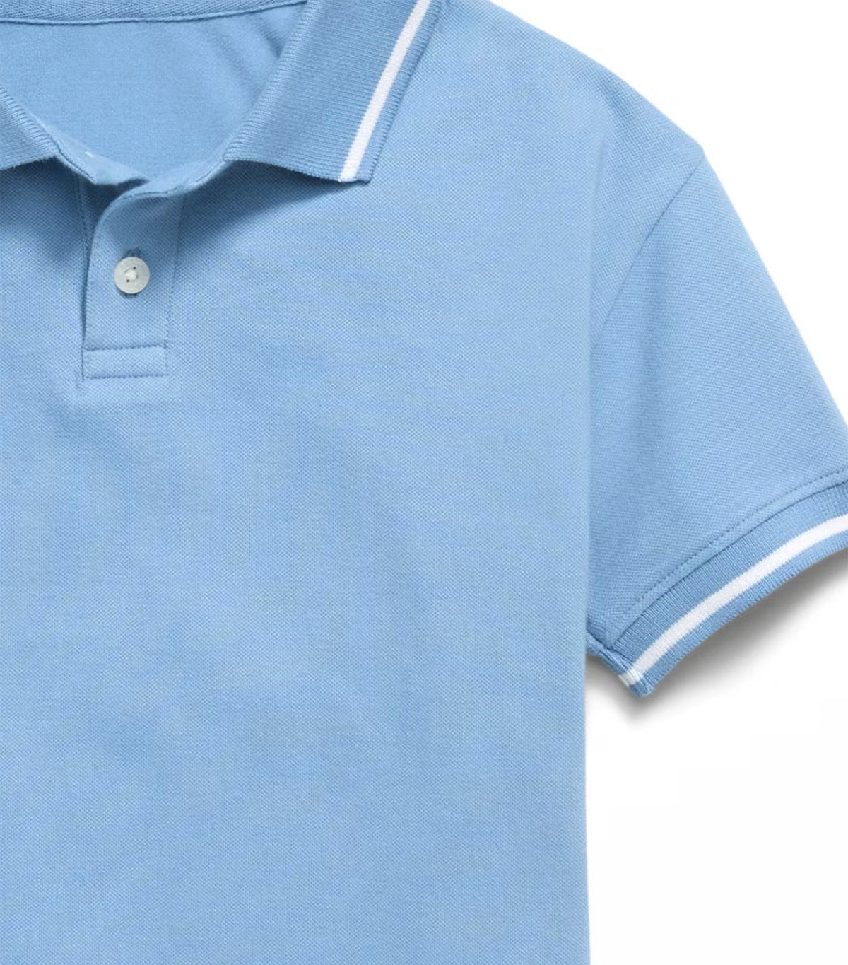 Oversized Short-Sleeve Pique Polo Shirt For Toddler Boys Naturalist Blue