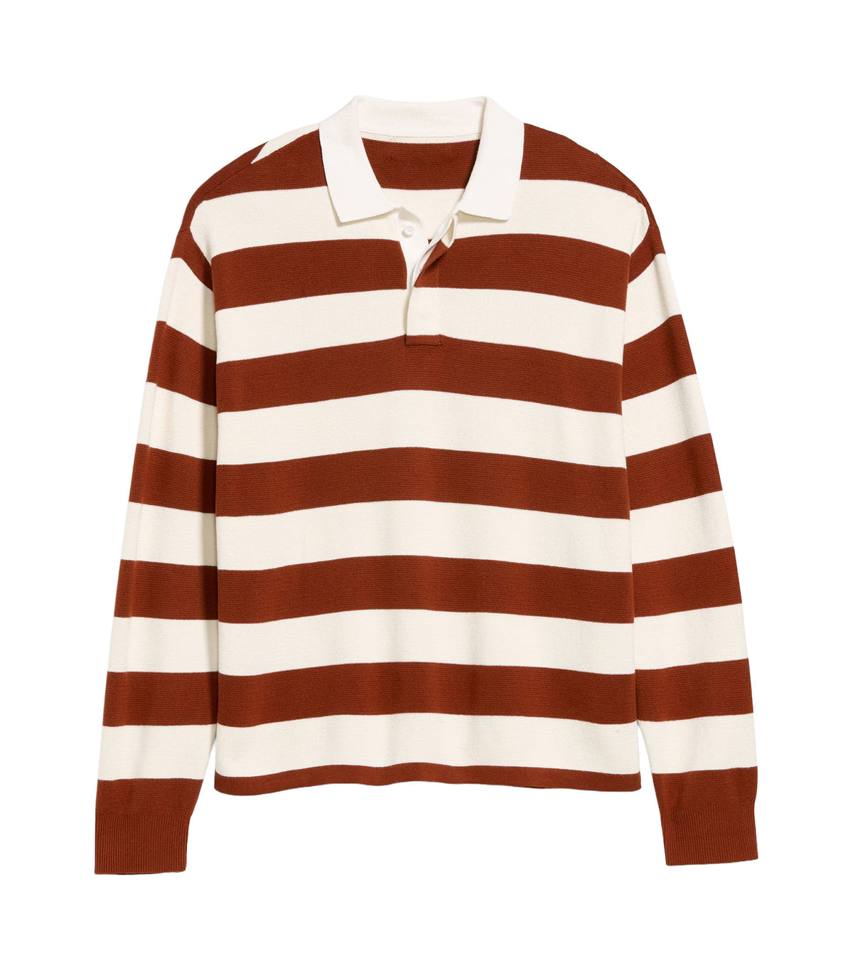 Long-Sleeve Rugby Polo Russet Brown