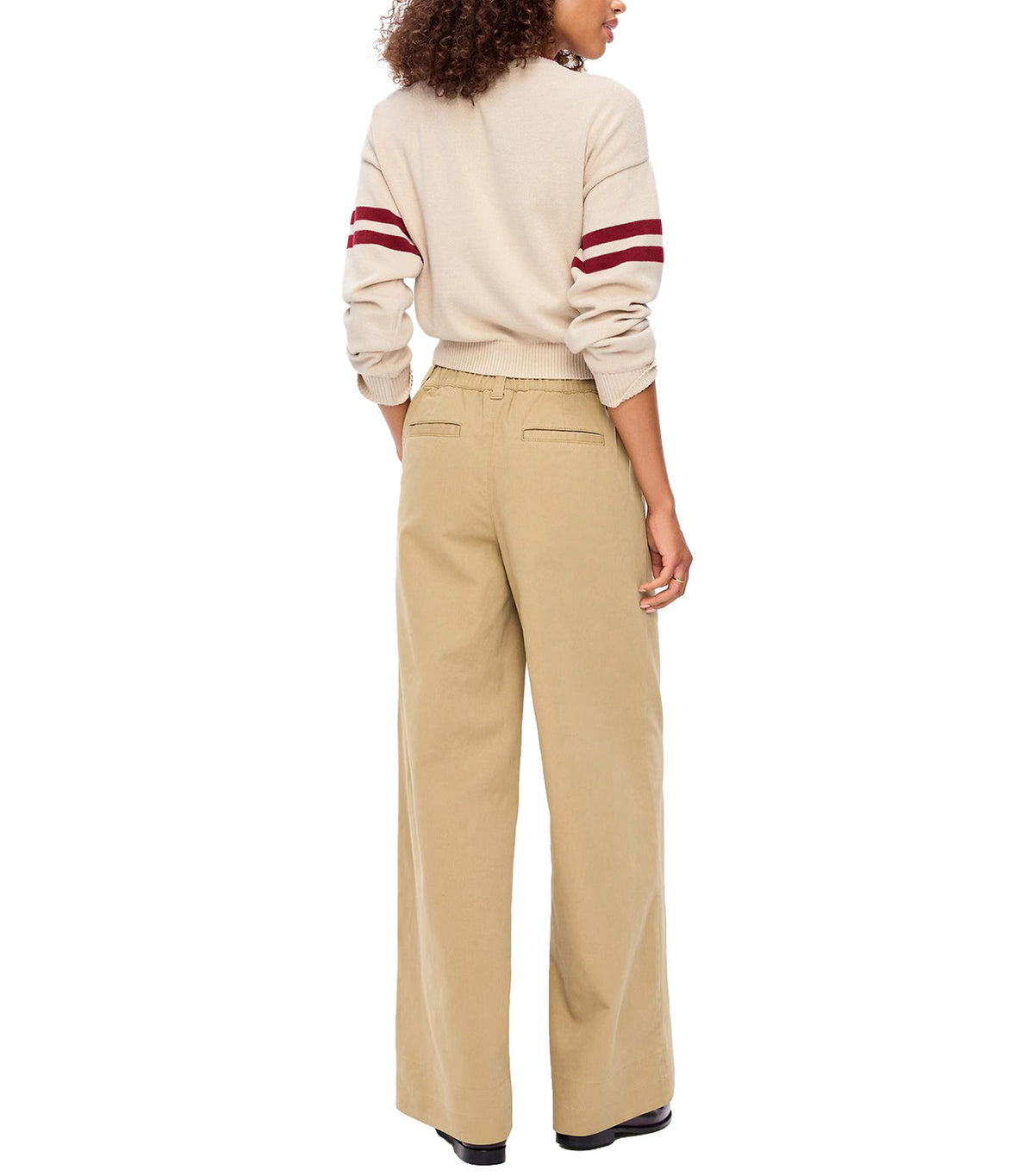 Mid-Rise Pleated Wide-Leg Pants Teakwood