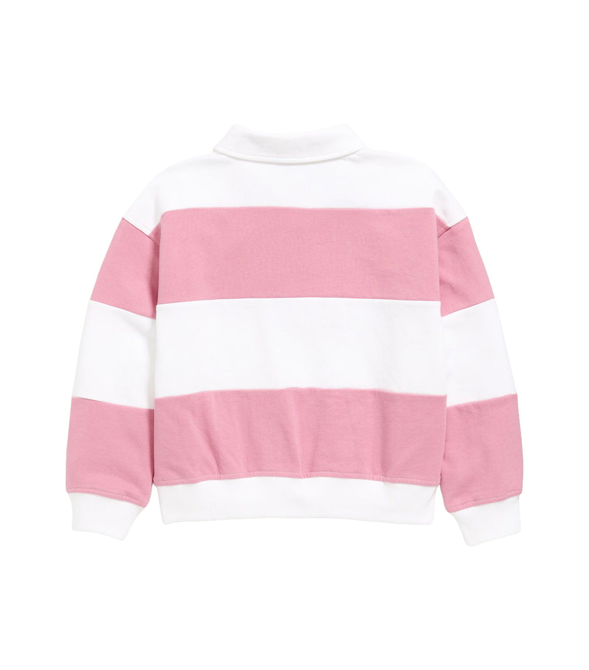 Oversized Long-Sleeve Collared Fleece Sweatshirt for Girls Pressed Flower