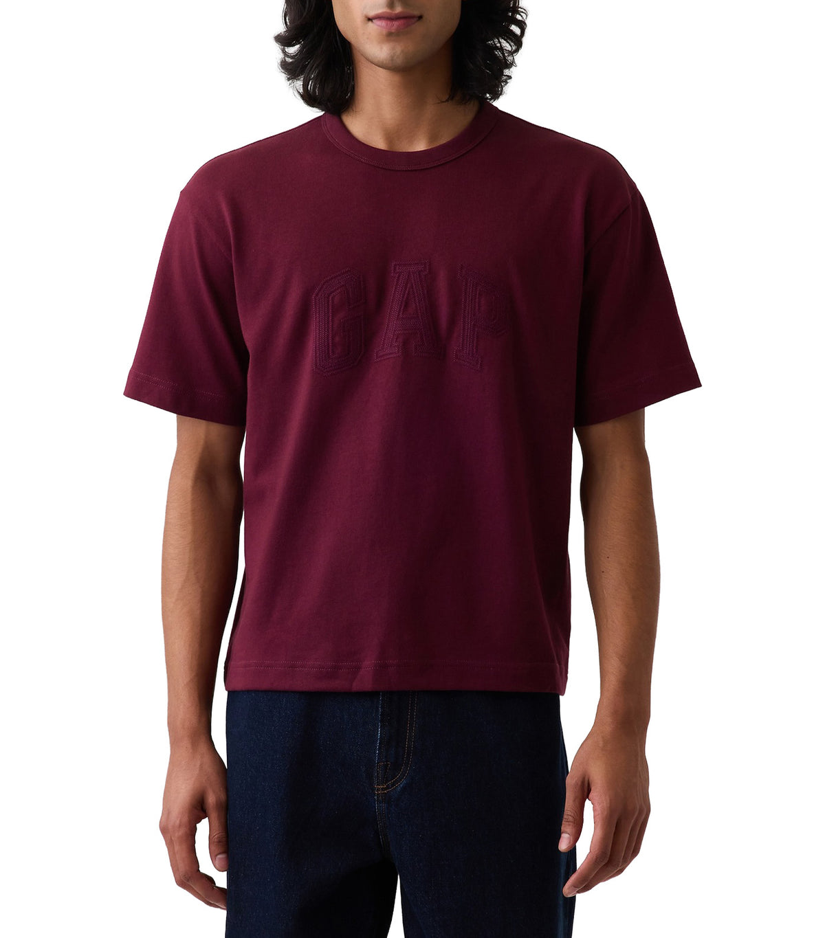 Heavyweight Relaxed Logo Crop T-Shirt Tuscan Red