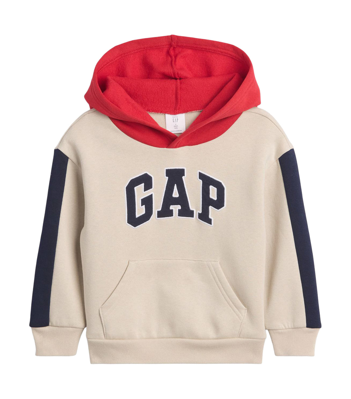 babyGap Relaxed Colorblock Logo Hoodie Moonstone Multi