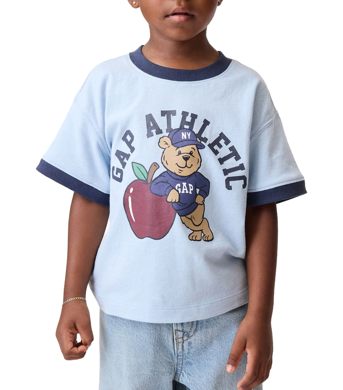 Baby & Toddler Brannan Bear Graphic Logo Ringer T-Shirt Sail Blue