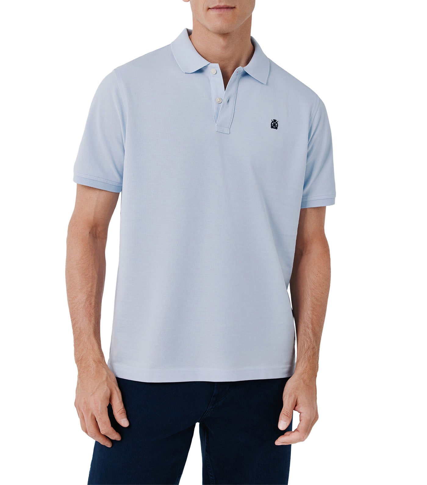 Pique Basic Polo Shirt Light Blue