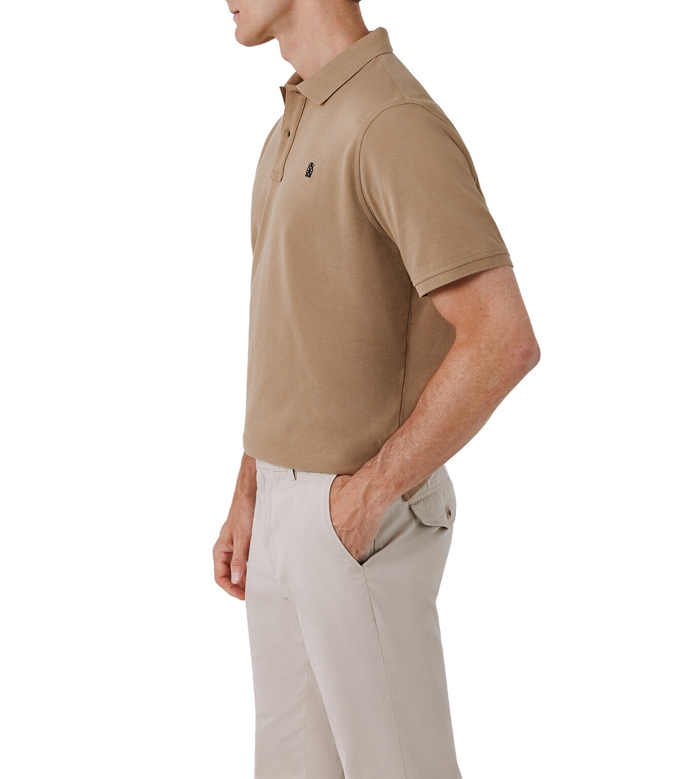 Pique Basic Polo Shirt Tan
