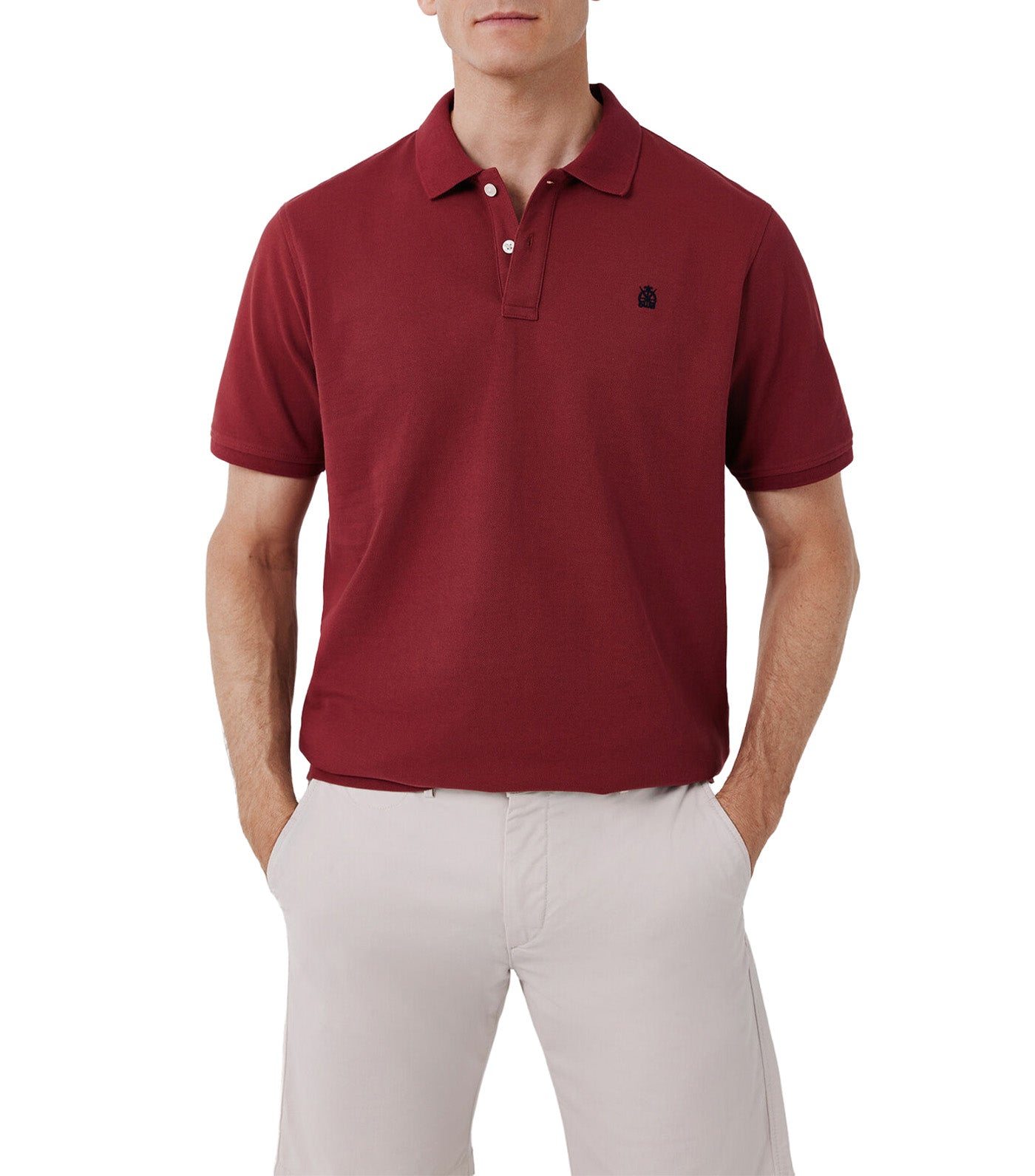 Pique Basic Polo Shirt Wine