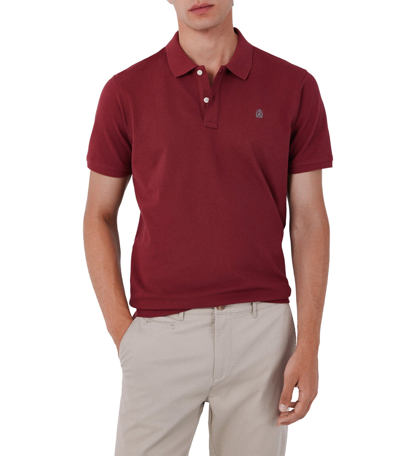 Pique Slim Polo Shirt Wine