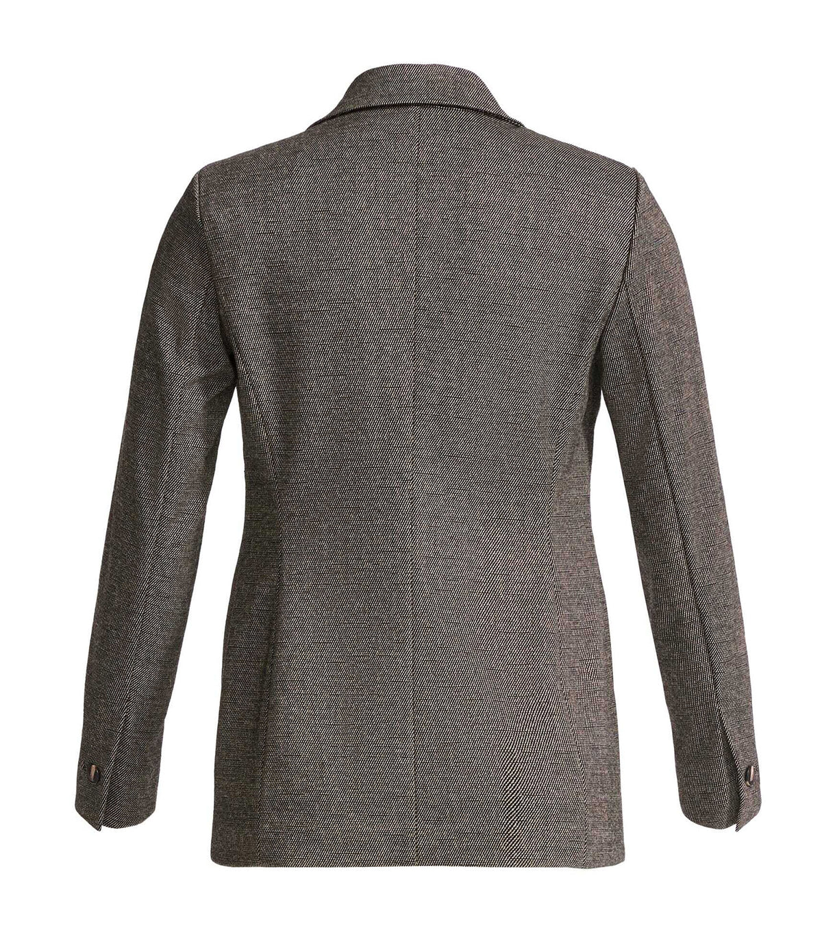 Triple Pocket Faux Double-Breasted Flap Pocket Jacket Black Multi