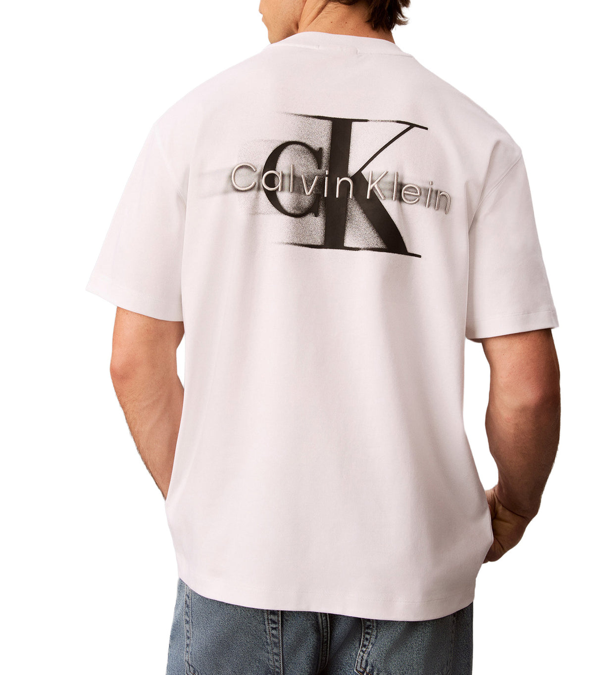 Relaxed Sleek Interlock Monologo Tee Bright White