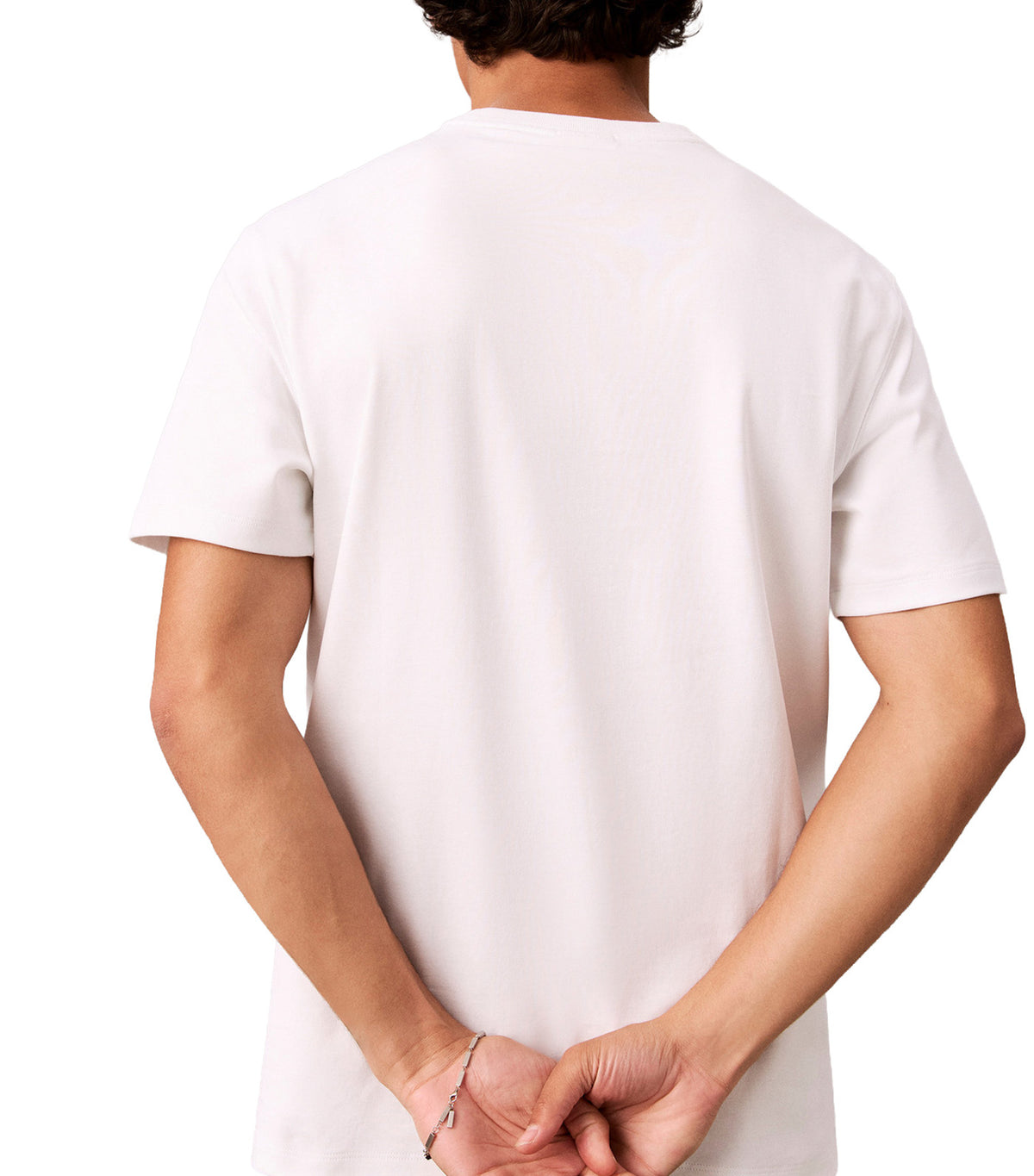 Sleek Interlock Block Script Tee Bright White