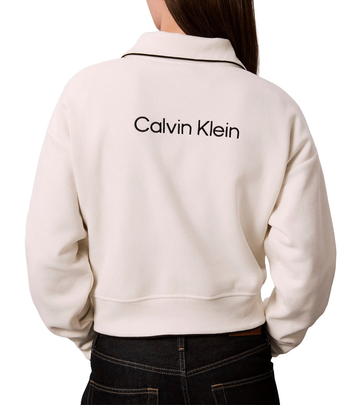 Brushed French Terry 1/4 Zip Sweatshirt Tofu