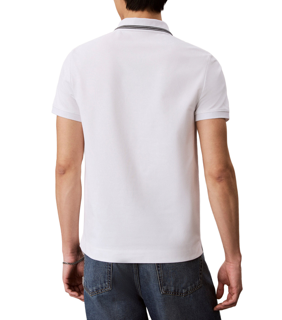 Slim Cooling Pique Tip Polo Bright White
